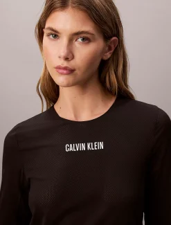 Calvin Klein Performance-Gym-T-Shirt mit langen Ärmeln und Mesh^Damen Tops & T-shirts|T-shirts & Tops