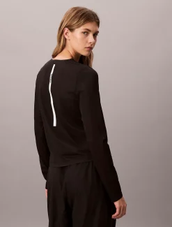 Calvin Klein Performance-Gym-T-Shirt mit langen Ärmeln und Mesh^Damen Tops & T-shirts|T-shirts & Tops