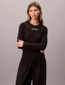 Calvin Klein Performance-Gym-T-Shirt mit langen Ärmeln und Mesh^Damen Tops & T-shirts|T-shirts & Tops