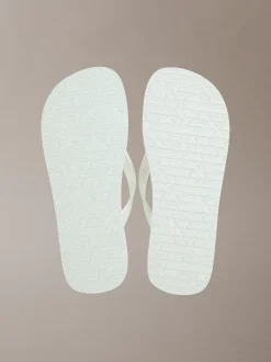 Calvin Klein Perlmuttfarbene Plateau-Flip-Flops^Damen Slippers|SandalenFrisch Eingetroffen
