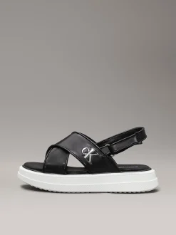 Calvin Klein Plateau Sandalen aus Satin für Kinder^Kinder Schuhe|Schuhe