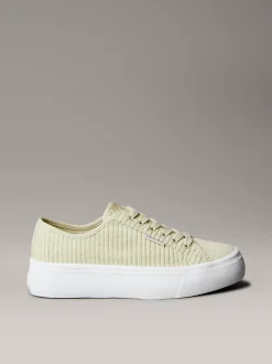 Calvin Klein Plateau-Sneakers aus Kordsamt^Damen SneakerFrisch Eingetroffen