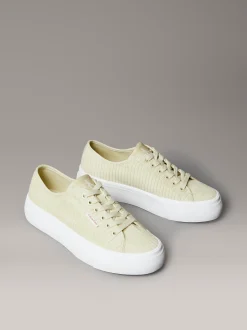 Calvin Klein Plateau-Sneakers aus Kordsamt^Damen SneakerFrisch Eingetroffen