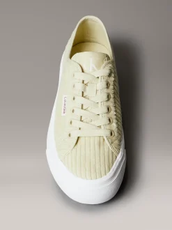 Calvin Klein Plateau-Sneakers aus Kordsamt^Damen SneakerFrisch Eingetroffen