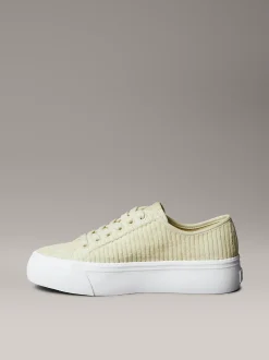 Calvin Klein Plateau-Sneakers aus Kordsamt^Damen SneakerFrisch Eingetroffen