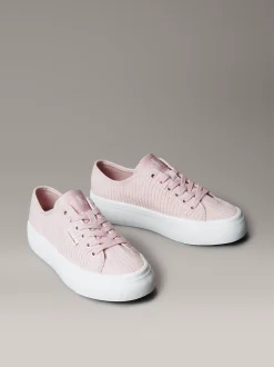 Calvin Klein Plateau-Sneakers aus Kordsamt^Damen SneakerFrisch Eingetroffen