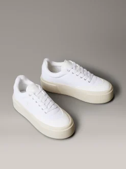 Calvin Klein Plateau-Sneakers aus Leder mit charakteristischem Logo^Damen SneakerFrisch Eingetroffen