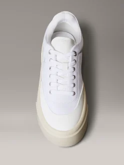 Calvin Klein Plateau-Sneakers aus Leder mit charakteristischem Logo^Damen SneakerFrisch Eingetroffen