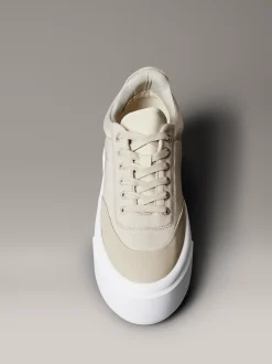 Calvin Klein Plateau-Sneakers aus Leder mit charakteristischem Logo^Damen SneakerFrisch Eingetroffen