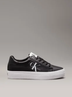 Calvin Klein Plateau-Sneakers aus Leder^Damen SneakerFrisch Eingetroffen