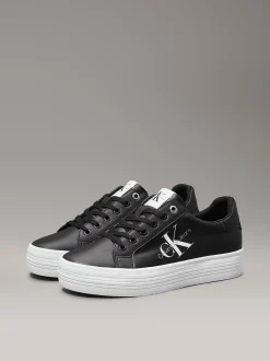 Calvin Klein Plateau-Sneakers aus Leder^Damen SneakerFrisch Eingetroffen