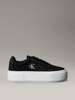 Calvin Klein Plateau-Sneakers aus Leder mit charakteristischem Logo^Damen SneakerFrisch Eingetroffen