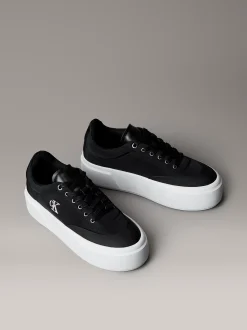 Calvin Klein Plateau-Sneakers aus Leder mit charakteristischem Logo^Damen SneakerFrisch Eingetroffen