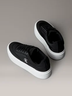 Calvin Klein Plateau-Sneakers aus Leder mit charakteristischem Logo^Damen SneakerFrisch Eingetroffen