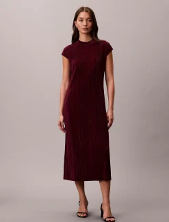 Calvin Klein Plissee-Midikleid^Damen Kleider & Röcke