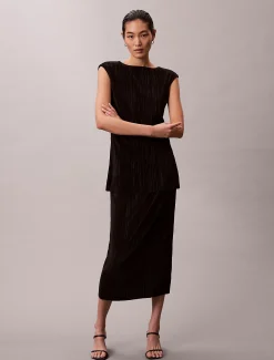 Calvin Klein Plissee-Midirock^Damen Kleider & Röcke