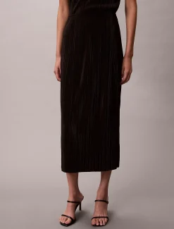 Calvin Klein Plissee-Midirock^Damen Kleider & Röcke