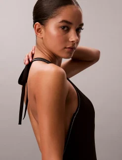 Calvin Klein Plunge-Badeanzug – CK Monogram^Damen BademodeFrisch Eingetroffen