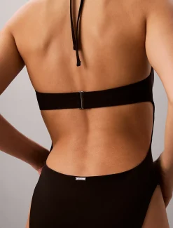 Calvin Klein Plunge-Badeanzug - CK Tailored^Damen BademodeFrisch Eingetroffen
