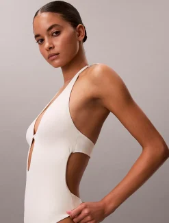 Calvin Klein Plunge-Badeanzug - CK Tailored^Damen BademodeFrisch Eingetroffen