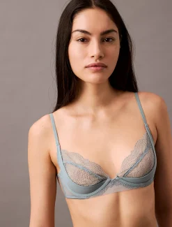 Calvin Klein Plunge-BH - CK Black Geo Lace^Damen Dessous|Bhs & BralettesFrisch Eingetroffen