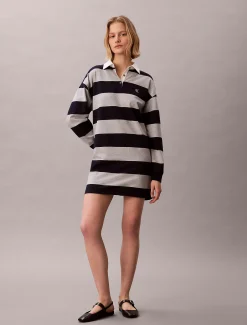 Calvin Klein Polo-Minikleid mit Varsity-Streifen^Damen Kleider & Röcke