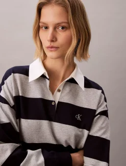 Calvin Klein Polo-Minikleid mit Varsity-Streifen^Damen Kleider & Röcke