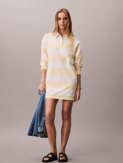 Calvin Klein Polo-Minikleid mit Varsity-Streifen^Damen Kleider & Röcke