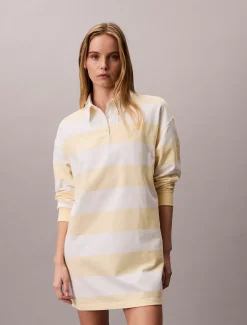 Calvin Klein Polo-Minikleid mit Varsity-Streifen^Damen Kleider & Röcke