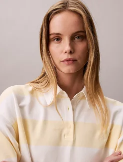 Calvin Klein Polo-Minikleid mit Varsity-Streifen^Damen Kleider & Röcke