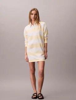 Calvin Klein Polo-Minikleid mit Varsity-Streifen^Damen Kleider & Röcke