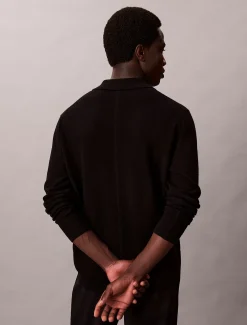 Calvin Klein Polo-Pullover aus Merinowolle^Herren Strickdesigns