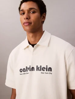 Calvin Klein Poloshirt aus Baumwoll-Frottee mit Logo^Herren Hemden & Poloshirts|Hoodies & Sweatshirts