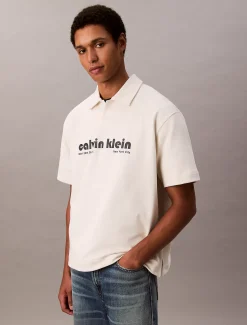 Calvin Klein Poloshirt aus Baumwoll-Frottee mit Logo^Herren Hemden & Poloshirts|Hoodies & Sweatshirts