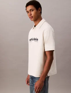 Calvin Klein Poloshirt aus Baumwoll-Frottee mit Logo^Herren Hemden & Poloshirts|Hoodies & Sweatshirts