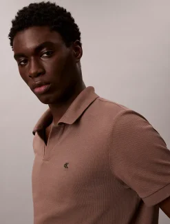 Calvin Klein Poloshirt aus Piqué mit offenem Kragen^Herren Hemden & Poloshirts