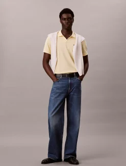 Calvin Klein Poloshirt aus Piqué mit offenem Kragen^Herren Hemden & Poloshirts