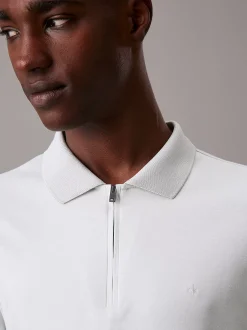 Calvin Klein Poloshirt mit eingefasstem Reißverschluss^Herren Hemden & Poloshirts