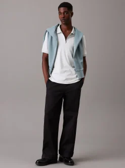 Calvin Klein Poloshirt mit eingefasstem Reißverschluss^Herren Hemden & Poloshirts