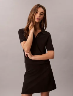 Calvin Klein Ponté-Minirock^Damen Kleider & Röcke