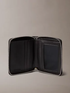 Calvin Klein Portemonnaie aus geprägtem gewebtem Material mit Reißverschluss^Herren Geldbörsen & Kartenetuis