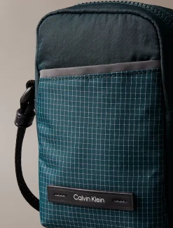 Calvin Klein Praktische schmale Reporter Bag mit Streifenmuster und Reißverschluss^Herren Umhängetaschen & Schultertaschen|Taschen