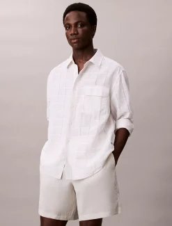 Calvin Klein Pull-On-Shorts aus Leinen-Mix^Herren Hosen & Shorts