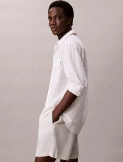 Calvin Klein Pull-On-Shorts aus Leinen-Mix^Herren Hosen & Shorts