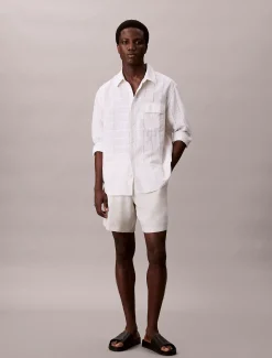 Calvin Klein Pull-On-Shorts aus Leinen-Mix^Herren Hosen & Shorts