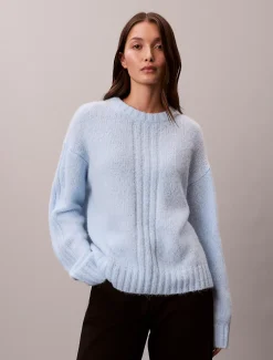 Calvin Klein Pullover aus gebürstetem Gemisch^Damen Strickdesigns