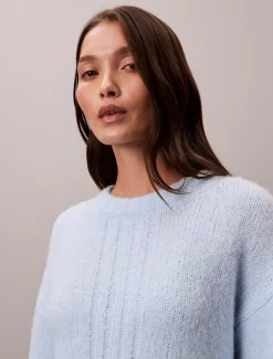 Calvin Klein Pullover aus gebürstetem Gemisch^Damen Strickdesigns