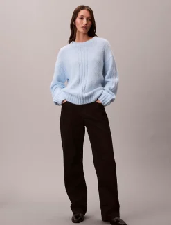 Calvin Klein Pullover aus gebürstetem Gemisch^Damen Strickdesigns