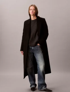 Calvin Klein Pullover aus gebürstetem Gemisch^Damen Strickdesigns