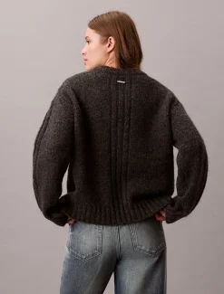 Calvin Klein Pullover aus gebürstetem Gemisch^Damen Strickdesigns